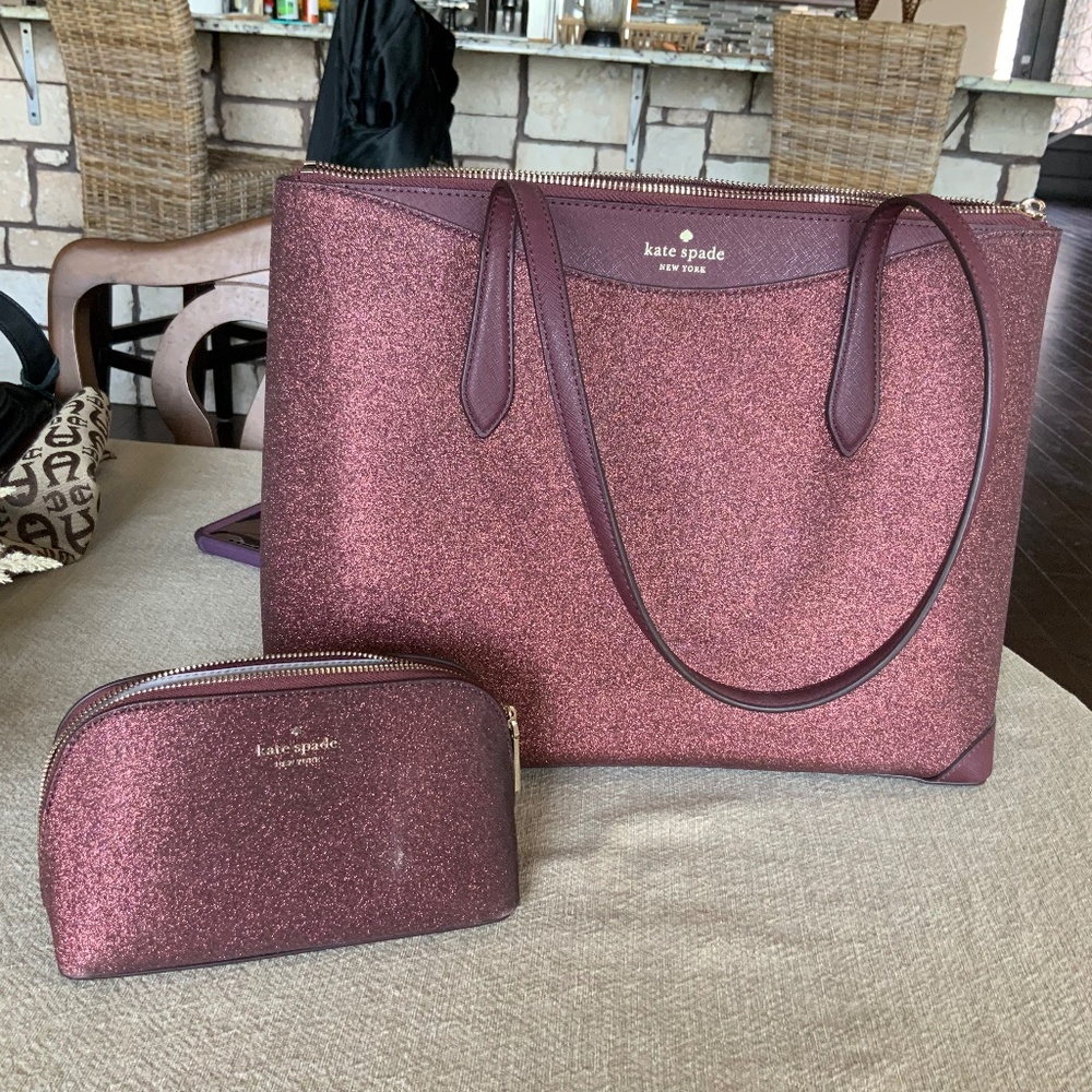 Kate Spade Burgundy/glitter